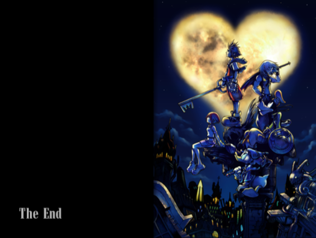 The ending screen form Kingdom Hearts.