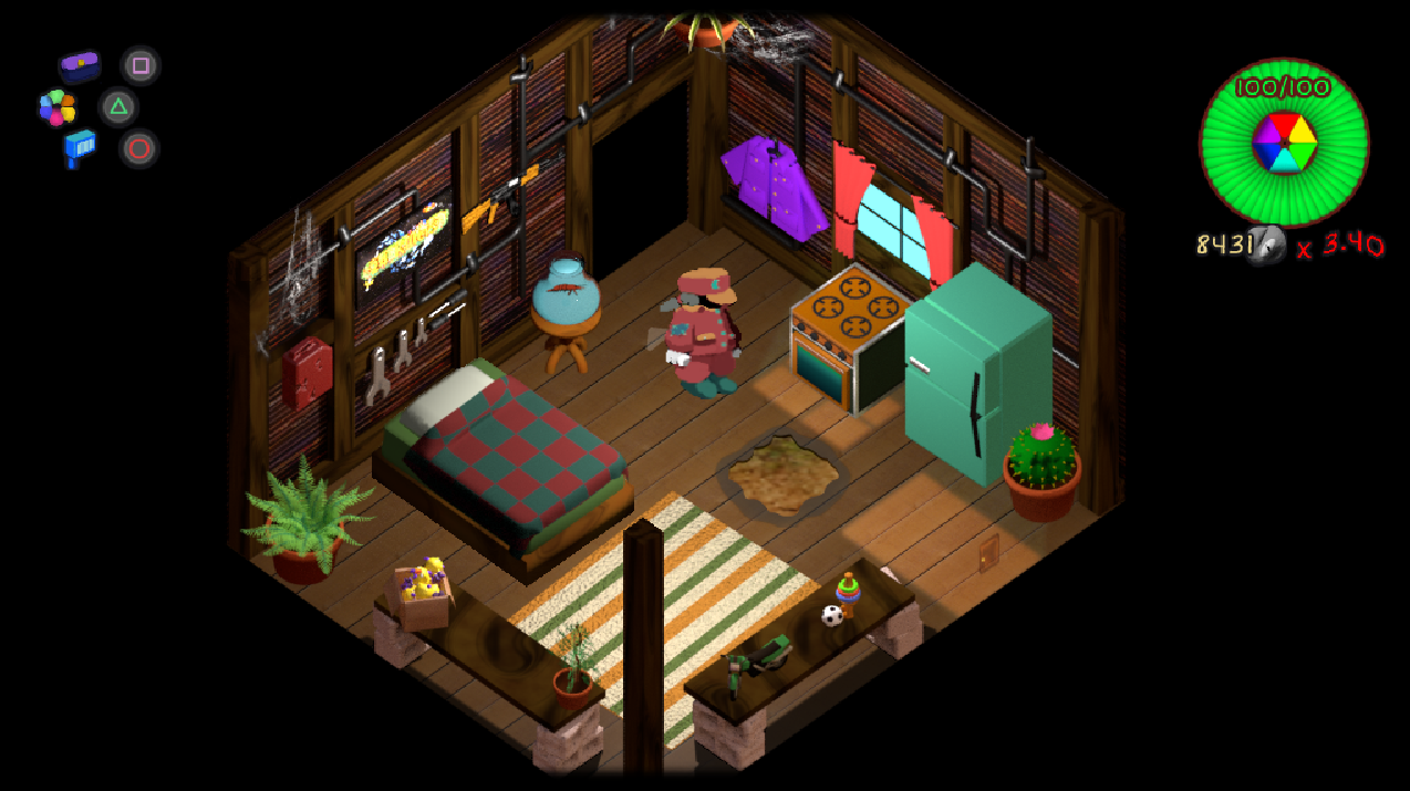 The number unter the big green meter is for your money. Which, I had... a lot of...